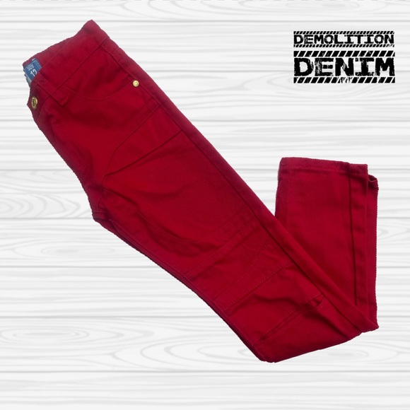 Red Demolition Denim - Picture 3 of 6
